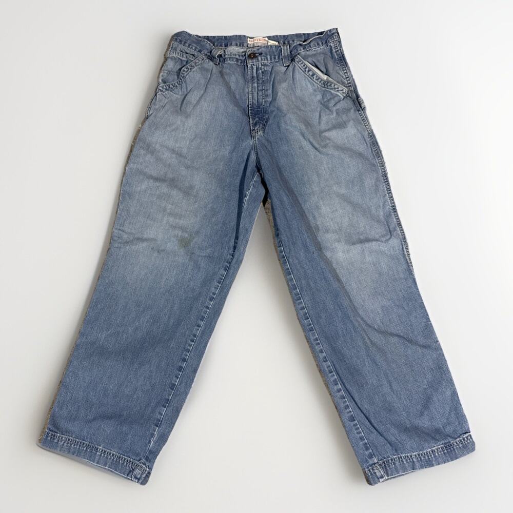 Old Navy Painter Pants Mens 32x30 Light Wash Carpenter Work Jeans Vintage 12